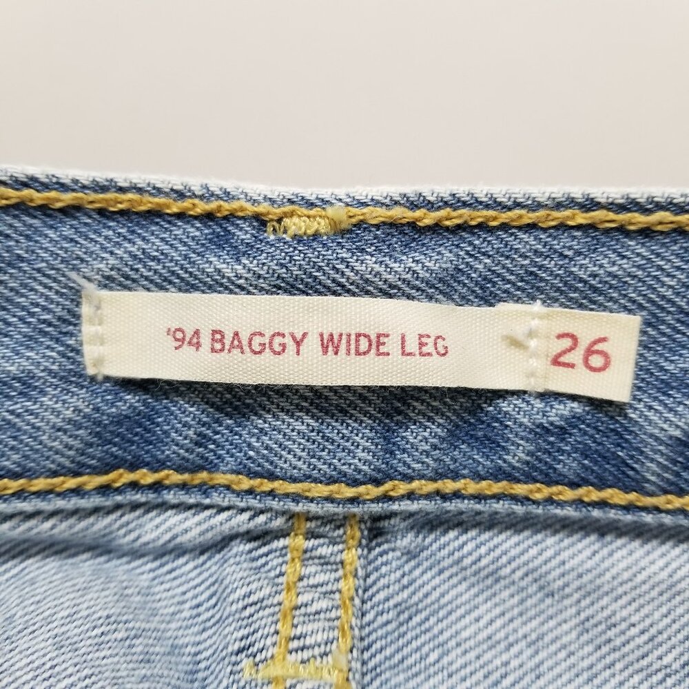 Levi's jeans 26 '94 Baggy Wide Leg What Else Can I Say lightly distressed denim - Picture 14 of 16